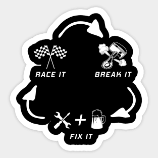 Race Life Cycle Sticker